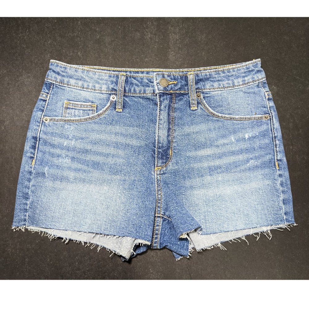 NEW Universal Thread High Rise Shortie Denim Cut Off Shorts Sz 6/28 Blue